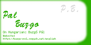 pal buzgo business card
