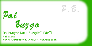 pal buzgo business card